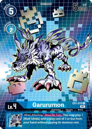 Garurumon (Alternate Art) (EX1-015) - Classic Collection Foil