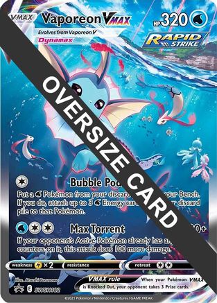 Vaporeon VMAX Alt Art Promo JUMBO Card