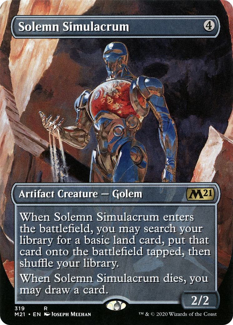 Solemn Simulacrum (M21-319) - Core Set 2021 (Borderless) Foil
