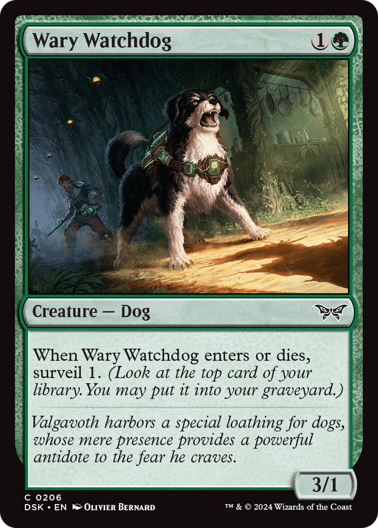 Wary Watchdog (DSK-206) - Duskmourn: House of Horror Foil