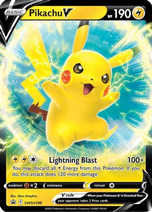 Pikachu V - SWSH198 SWSH198/307 - SWSH Sword & Shield Promo Cards Holofoil
