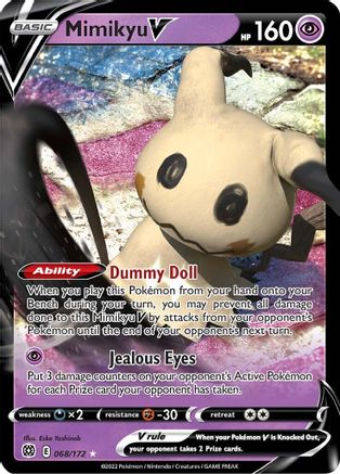 Mimikyu V 68/172 - SWSH09 Brilliant Stars Holofoil