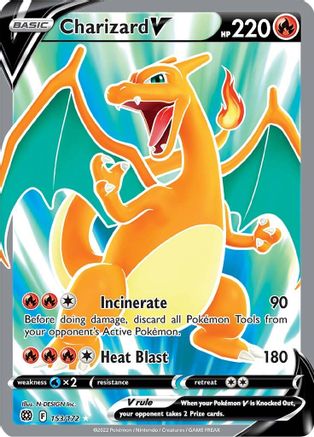 Charizard V (Full Art) 153/172 - SWSH09 Brilliant Stars Holofoil