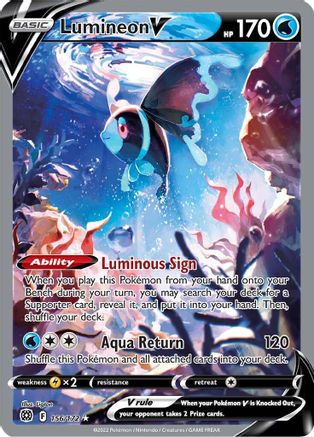 Lumineon V (Alternate Full Art) 156/172 - SWSH09 Brilliant Stars Holofoil