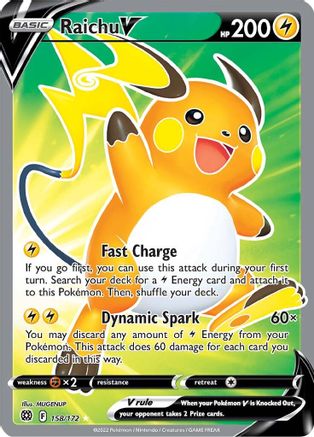 Raichu V (Full Art) 158/172 - SWSH09 Brilliant Stars Holofoil