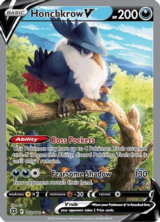 Honchkrow V (Alternate Full Art) 162/172 - SWSH09 Brilliant Stars Holofoil