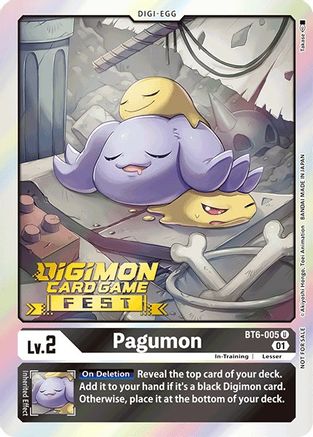 Pagumon (Digimon Card Game Fest 2022) (BT6-005) - Double Diamond Foil