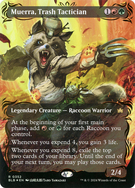Muerra, Trash Tactician (BLB-352) - Bloomburrow (Borderless) Foil