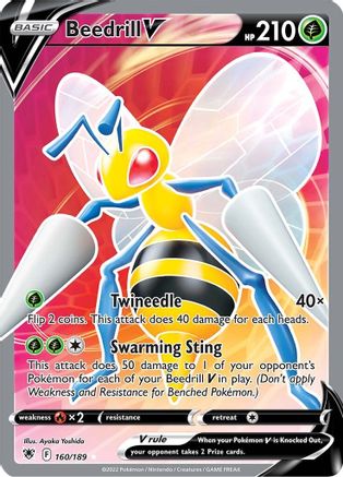 Beedrill V (Full Art) 160/189 - SWSH10 Astral Radiance Holofoil