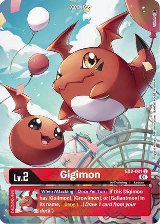Gigimon (Alternate Art) (EX2-001) - Digital Hazard Foil