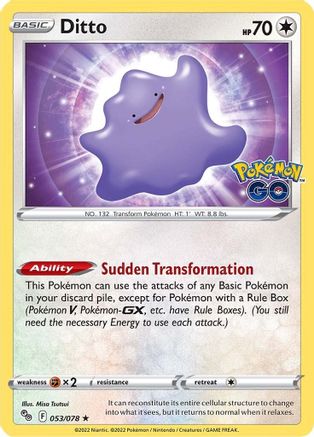 Ditto 53/78 - Pokmon GO Holofoil
