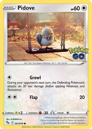 Pidove 61/78 - Pokemon GO