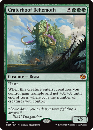 Craterhoof Behemoth (TDM-138) - Tarkir: Dragonstorm