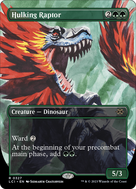 Hulking Raptor Borderless Foil
