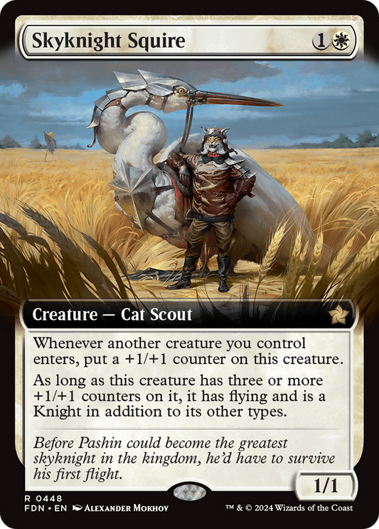 Skyknight Squire (FDN-448) - Foundations: (Extended Art) Foil