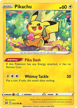 Pikachu 52/196 - SWSH11 Lost Origin