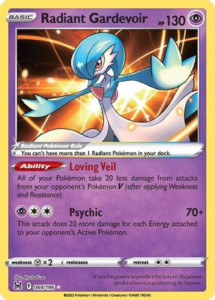 Radiant Gardevoir 69/196 - SWSH11 Lost Origin Holofoil