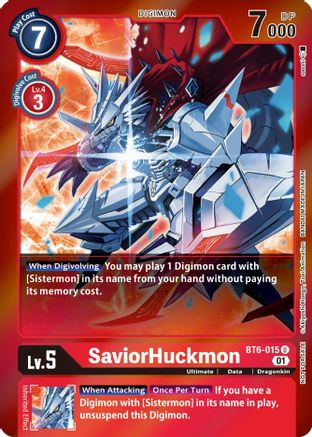 SaviorHuckmon (Event Pack 3) (BT6-015) - Double Diamond Foil