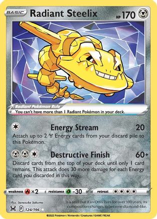 Radiant Steelix 124/196 - SWSH11 Lost Origin Holofoil