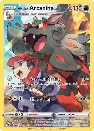 Hisuian Arcanine TG08/30 - SWSH11 Lost Origin Trainer Gallery Holofoil