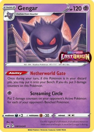 Gengar - SWSH241 (Prerelease) SWSH241/307 - SWSH Sword & Shield Promo Cards Holofoil