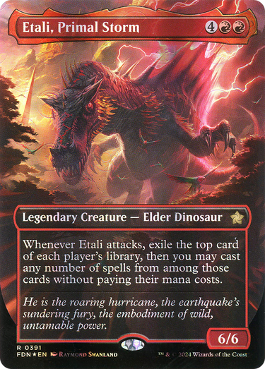 Etali, Primal Storm (Borderless) (Mana Foil) (FDN-391) - Foundations (Borderless) Foil