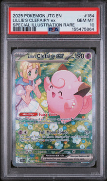 POKEMON JOURNEY TOGETHER LILLIE'S CLEFAIRY EX SIR PSA 10