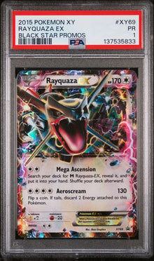2015 POKEMON XY BLACK STAR PROMOS #XY69 RAYQUAZA EX BLACK STAR PROMOS PSA 1