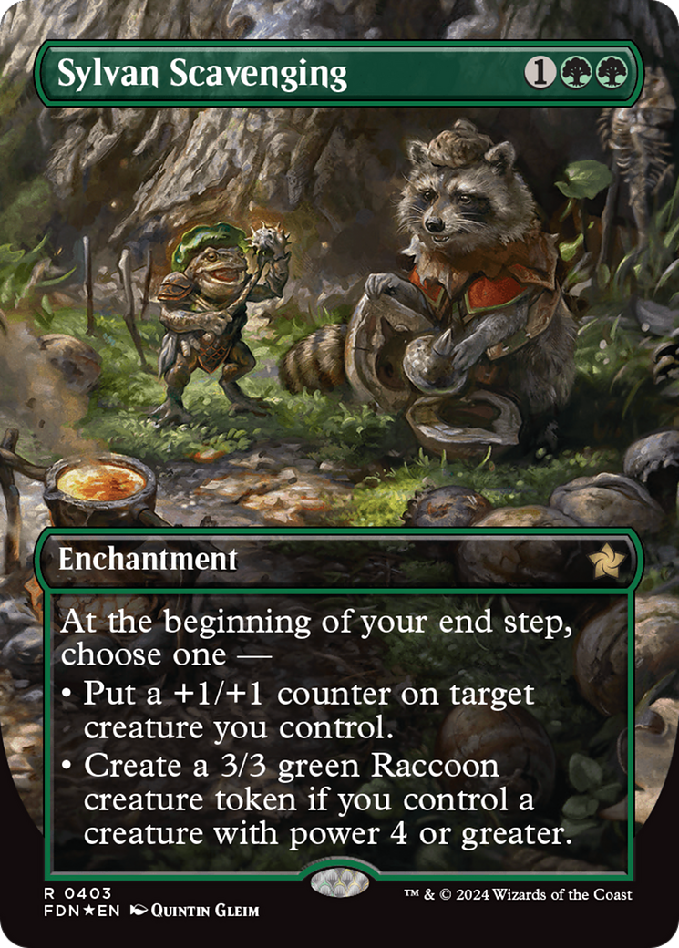 Sylvan Scavenging (FDN-403) - Foundations (Borderless) Foil