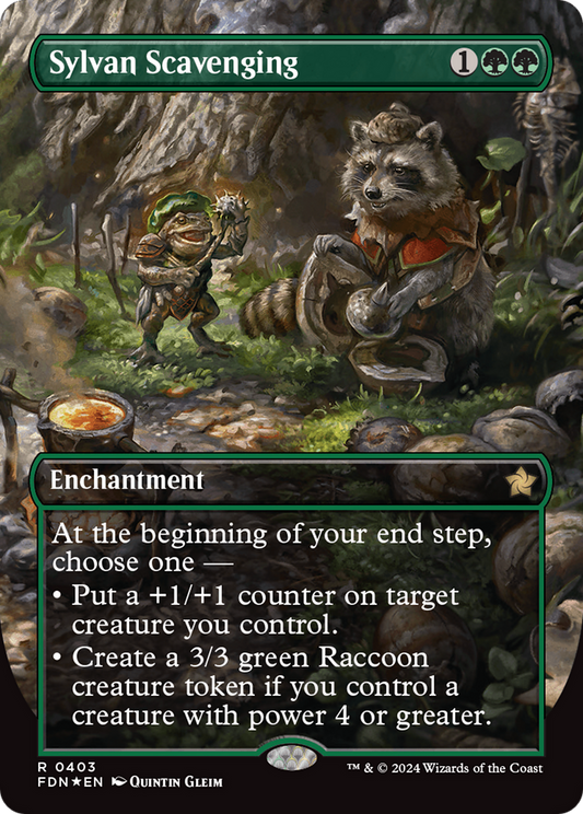 Sylvan Scavenging (FDN-403) - Foundations (Borderless) Foil