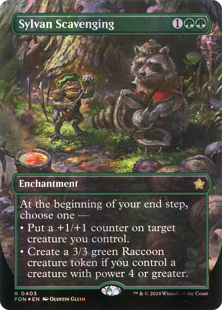 Sylvan Scavenging (FDN-403) - Foundations (Borderless) Foil