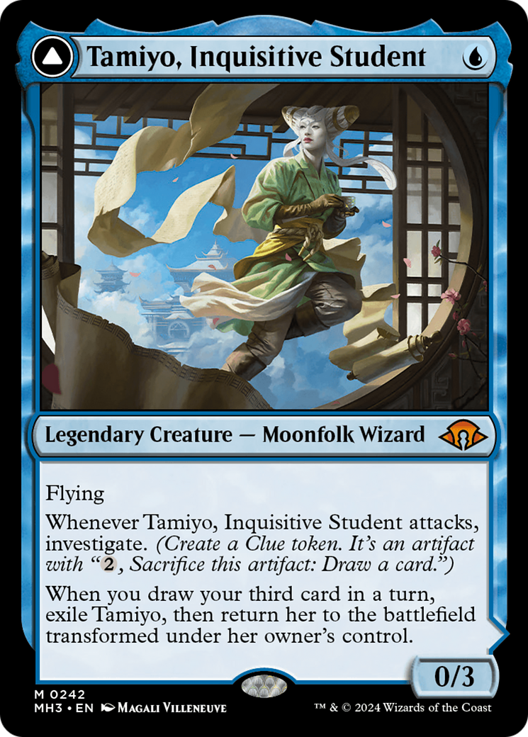 Tamiyo, Inquisitive Student // Tamiyo, Seasoned Scholar (MH3-242) - Modern Horizons 3 Foil