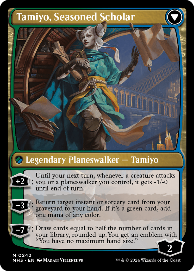 Tamiyo, Inquisitive Student // Tamiyo, Seasoned Scholar (MH3-242) - Modern Horizons 3 Foil