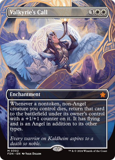 Valkyrie's Call (Borderless) (FDN-302) - Foundations: (enchantment) (Borderless)