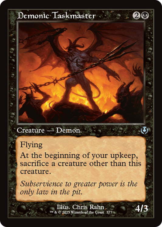 Demonic Taskmaster (Retro Frame) (-377) - Innistrad Remastered