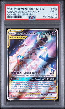 Solgaleo & Lunala GX Alt Art #216 PSA 9