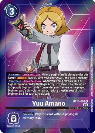 Yuu Amano (Box Topper) (BT10-093) - Xros Encounter Foil