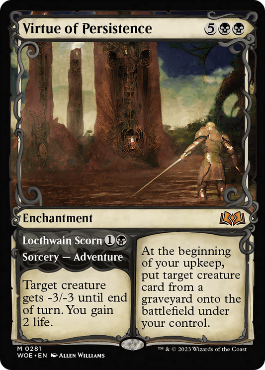 Virtue of Persistence // Locthwain Scorn (WOE-281) - Wilds of Eldraine: (Showcase)