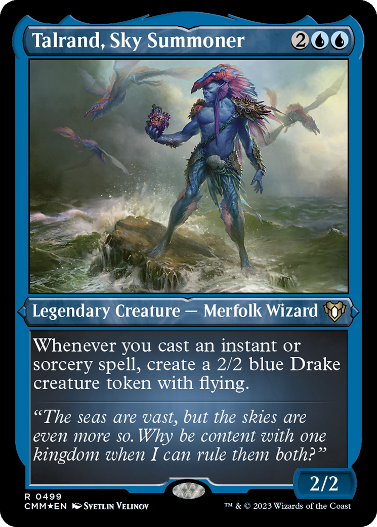 Talrand, Sky Summoner (CMM-499) - Commander Masters Etched Foil