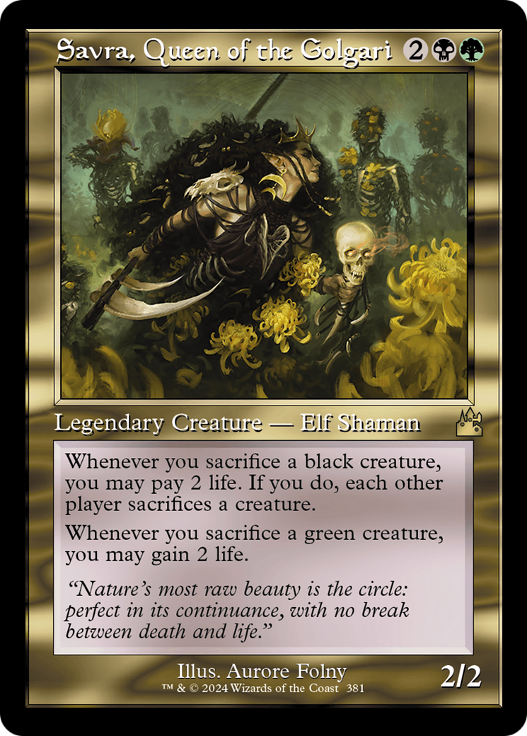 Savra, Queen of the Golgari Retroframe