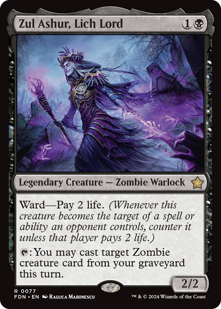 Zul Ashur, Lich Lord (FDN-077) - Foundations Foil