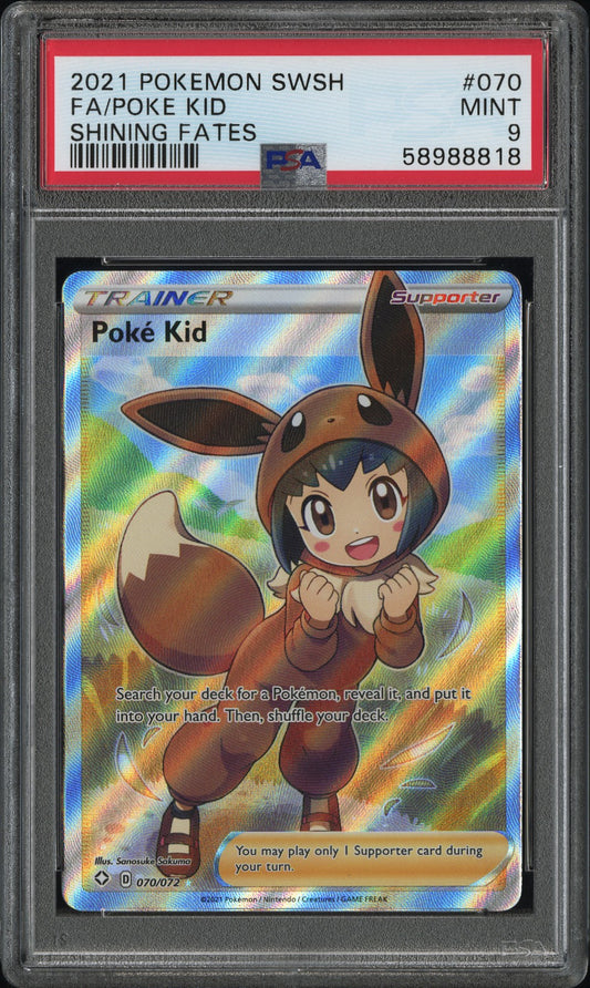 Poke Kid Full Art #070 PSA 9