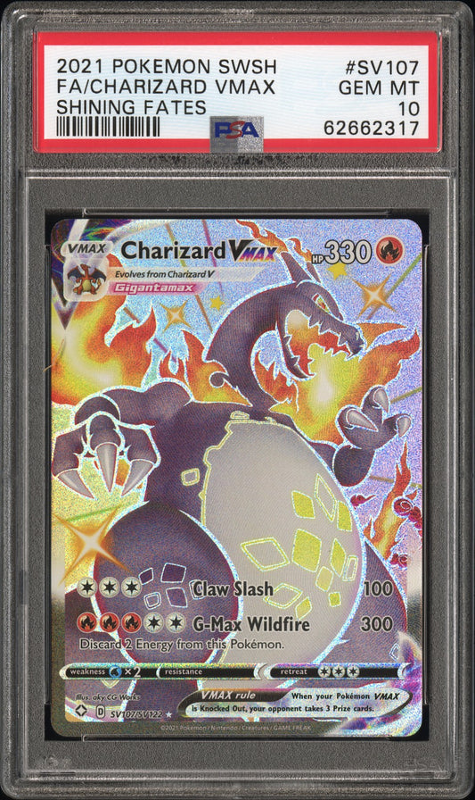 Charizard VMAX Shiny Full Art #SV107 PSA 10