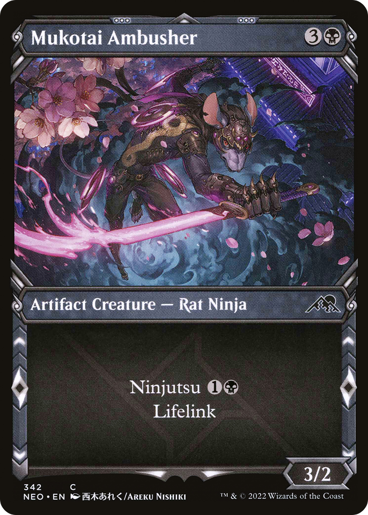 Mukotai Ambusher (NEO-342) - Kamigawa: Neon Dynasty: (Showcase)