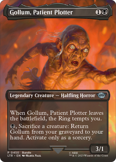 Gollum, Patient Plotter (Borderless) (LTR Bundle) (UMP-450) - Unique and Miscellaneous Promos (Borderless) Foil