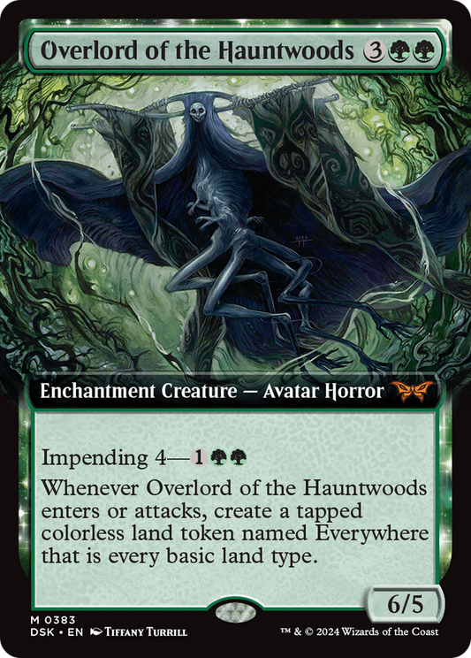 Overlord of the Hauntwoods (DSK-383) - Duskmourn: House of Horror: (Extended Art) Foil
