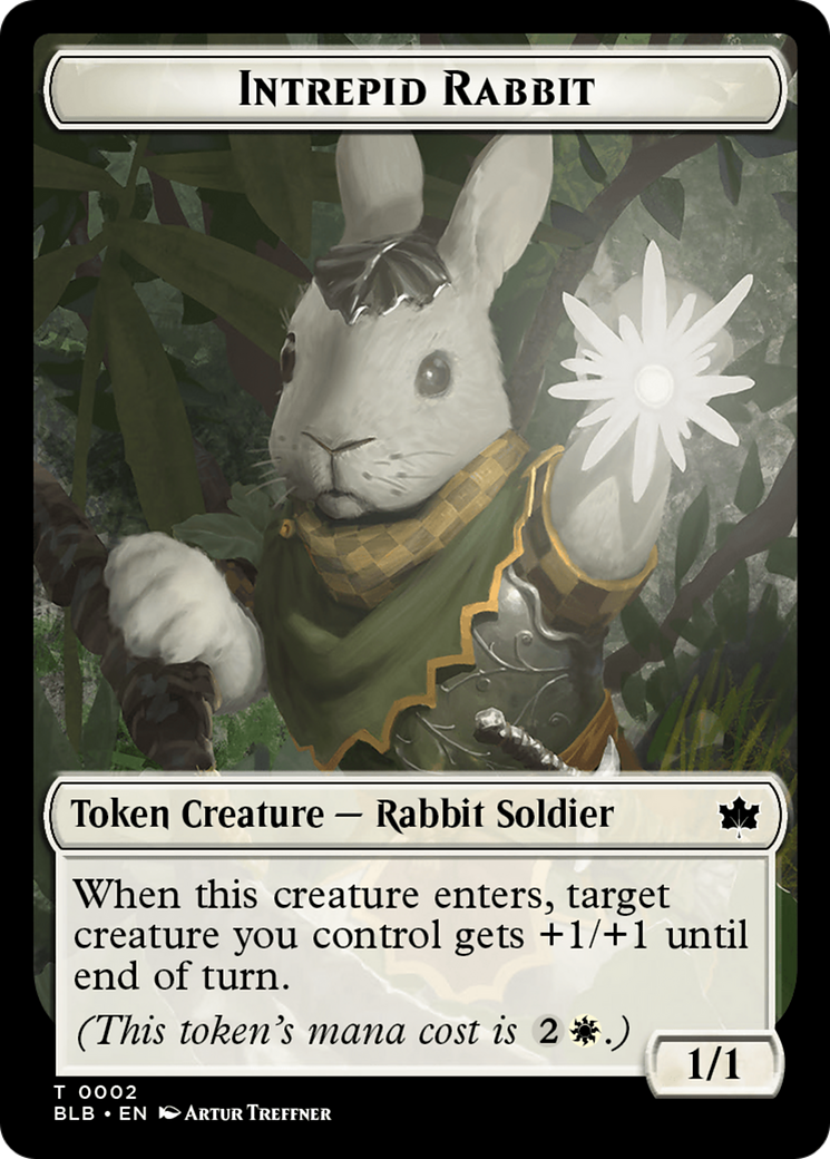 Interpid Rabbit (TBLB-002) - Bloomburrow Tokens