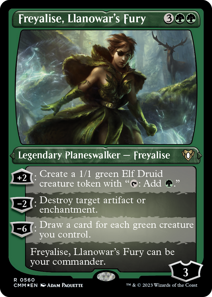 Freyalise, Llanowar's Fury (CMM-560) - Commander Masters Etched Foil