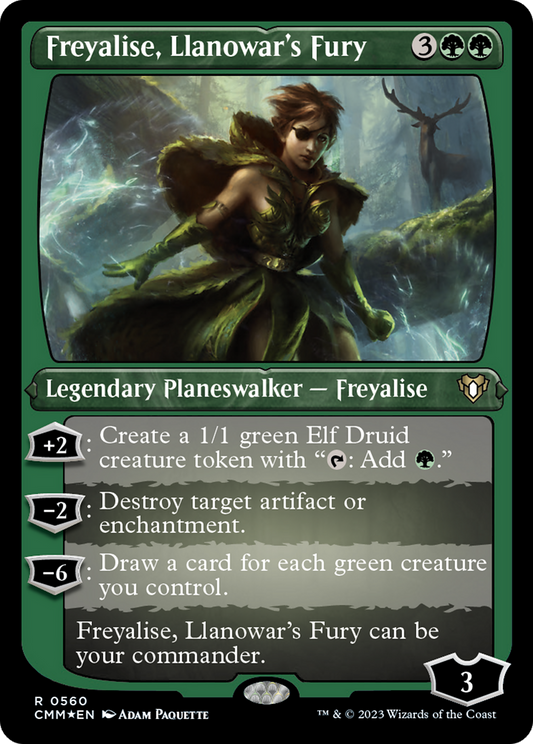 Freyalise, Llanowar's Fury (CMM-560) - Commander Masters Etched Foil