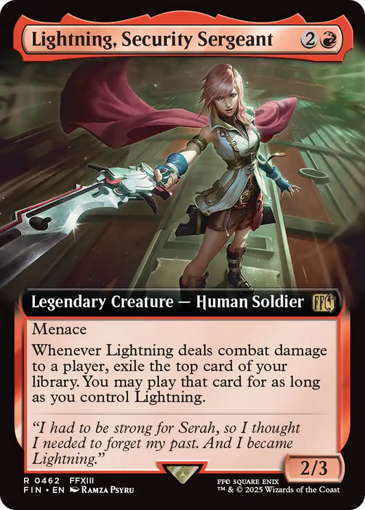 Lightning, Security Sergeant (Extended Art) (FIN-462) - FINAL FANTASY